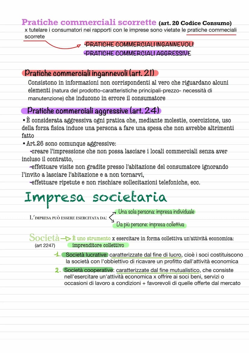 Azienda
•è il complesso dei beni organizzati dell'imprenditore x l'esercizio
dell'impresa (art. 2555 cc)
comprende beni materiali (beni mobi
