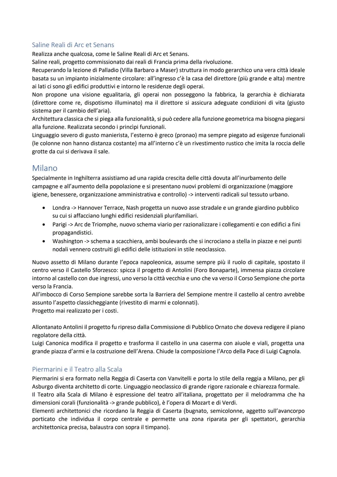 Architettura neoclassica
L'architettura classica rappresentava al meglio l'ordine e la funzionalità, bisognava tornare a quando gli edifici
