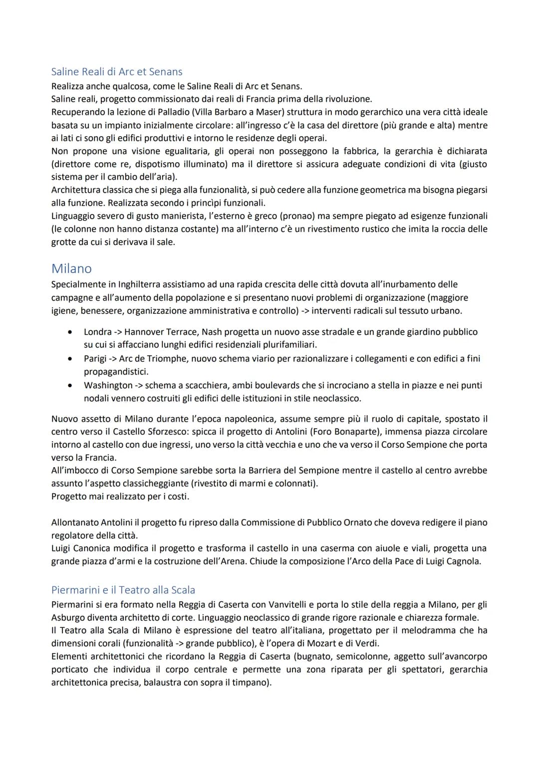 Architettura neoclassica
L'architettura classica rappresentava al meglio l'ordine e la funzionalità, bisognava tornare a quando gli edifici
