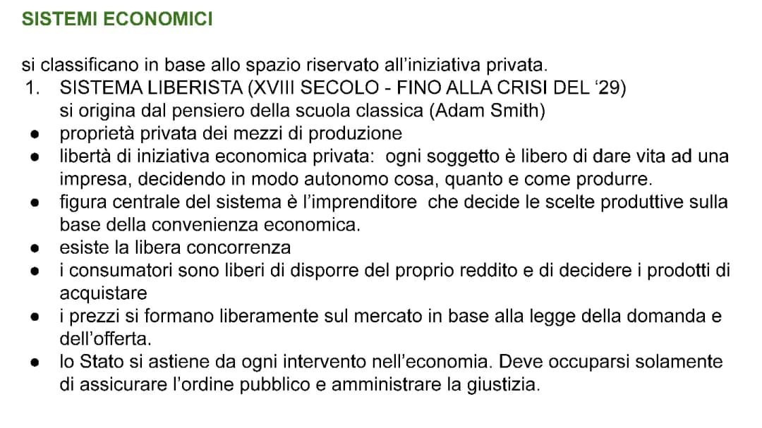 Tipi di Sistemi Economici: Libero, Collettivista e Misto