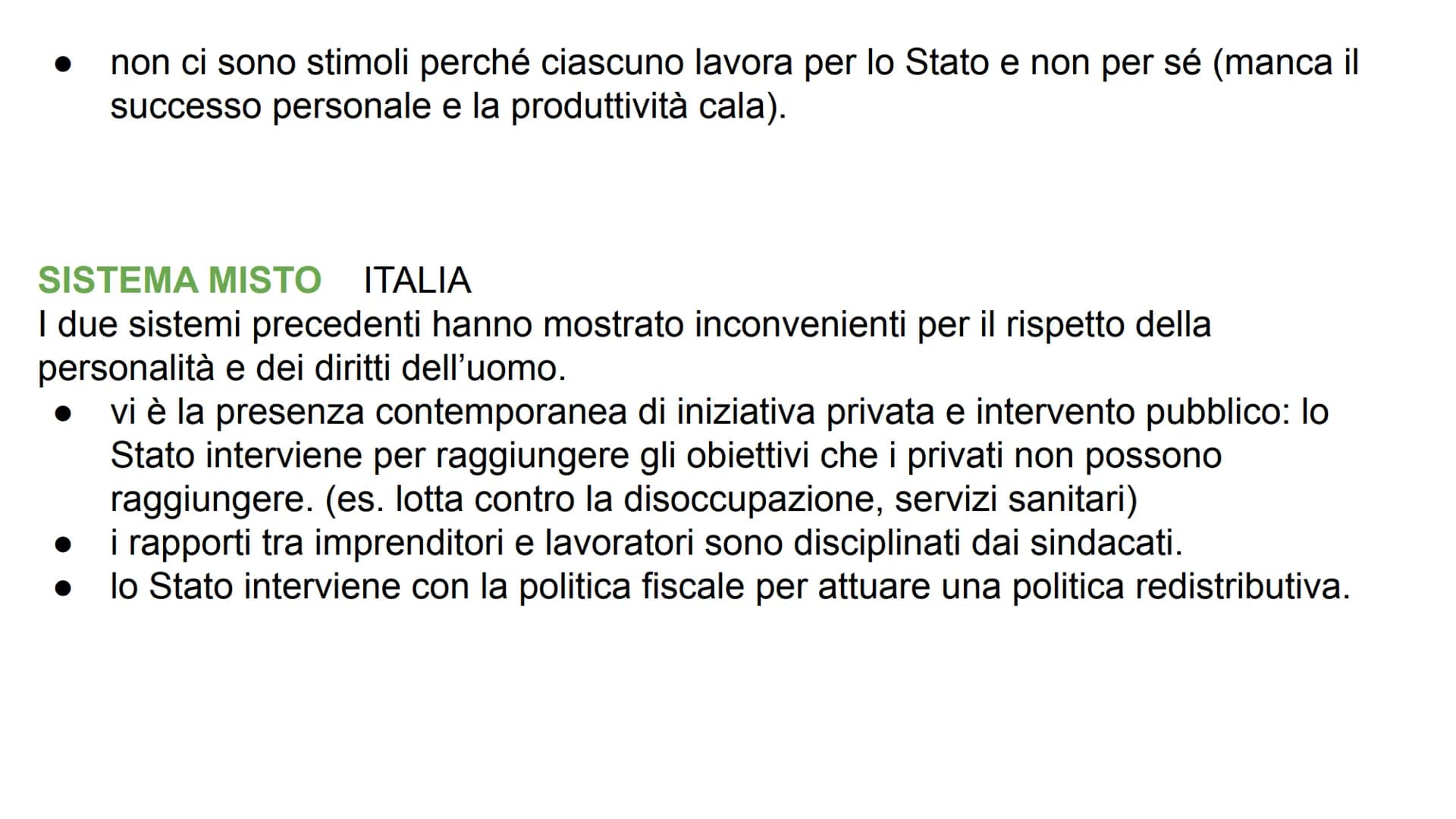 
<p>I sistemi economici si classificano in base allo spazio riservato all'iniziativa privata.</p>
<h2 id="sistemaliberistaxviiisecolofinoall