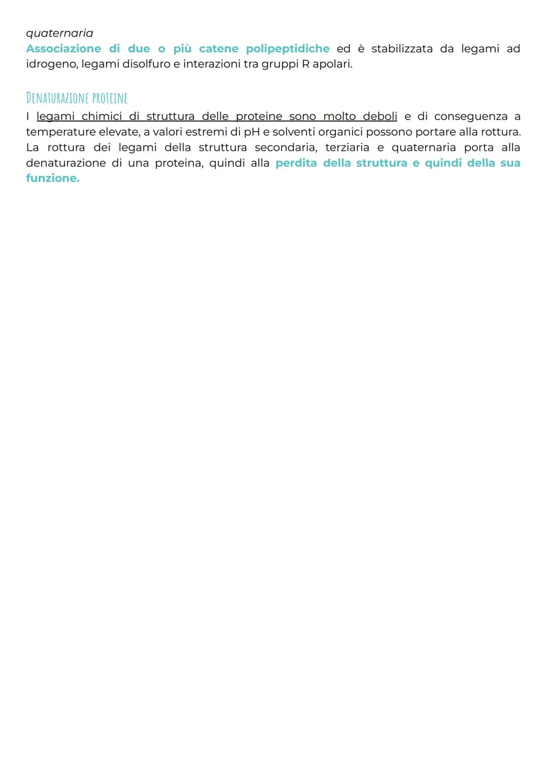 Tutto su Amminoacidi e Proteine: Struttura e Denaturazione