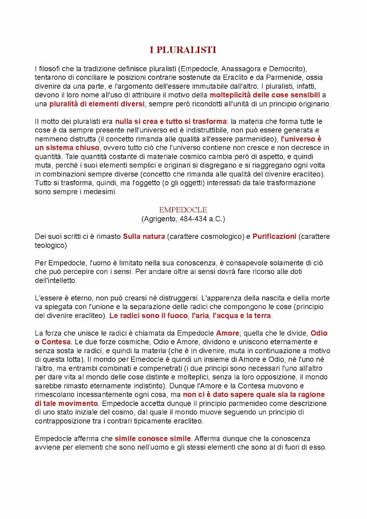 Know I pluralisti (Empedocle, Anassagora, Democrito) thumbnail