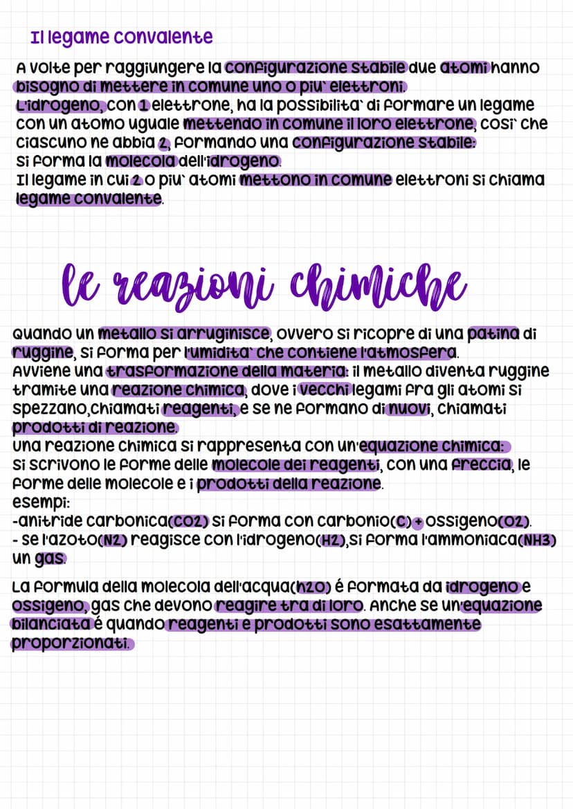 Il legame convalente
A volte per raggiungere la configurazione stabile due atomi hanno
bisogno di mettere in comune uno o più elettroni.
L'i