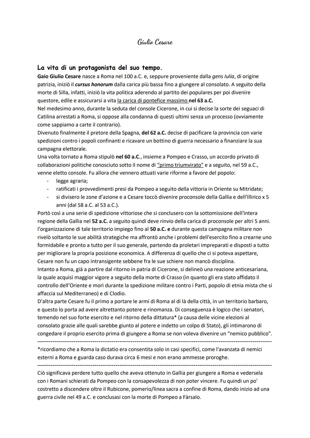 Giulio Cesare
La vita di un protagonista del suo tempo.
Gaio Giulio Cesare nasce a Roma nel 100 a.C. e, seppure proveniente dalla gens lulia