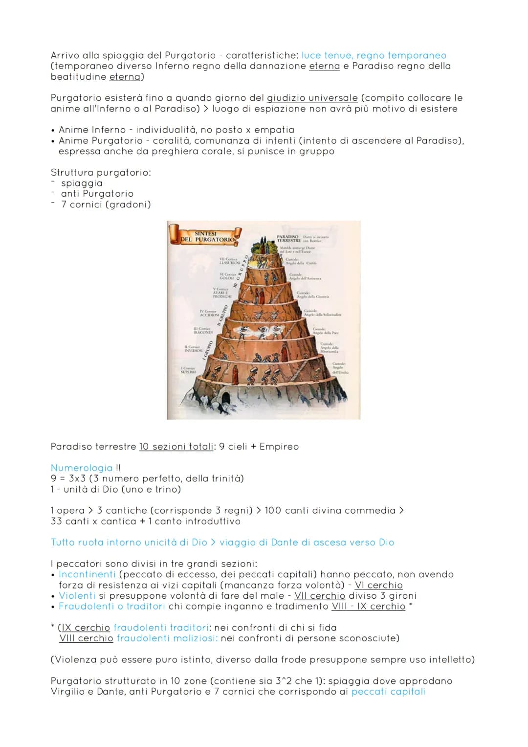 Poema di terzine di endecasillabi
> importante x risvolto teologico, spirituale: narra il viaggio di Dante attraverso
i tre regni dell'oltre