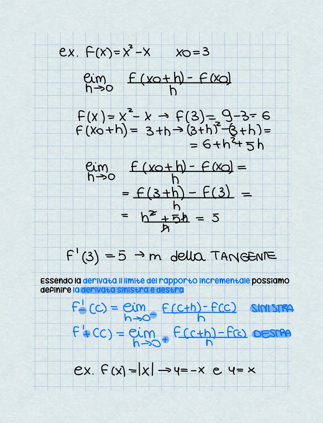 Derivate
Prima di definire le derivate va definito il concetto di tangente
Retta Tangente a una curva- è la retta limite a cui tendono
tutte
