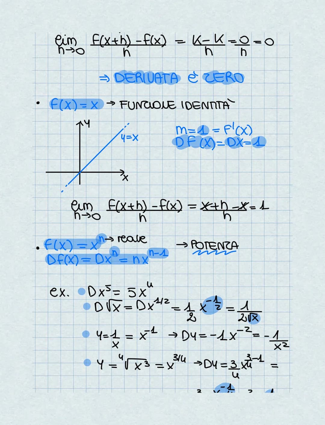 Derivate
Prima di definire le derivate va definito il concetto di tangente
Retta Tangente a una curva- è la retta limite a cui tendono
tutte