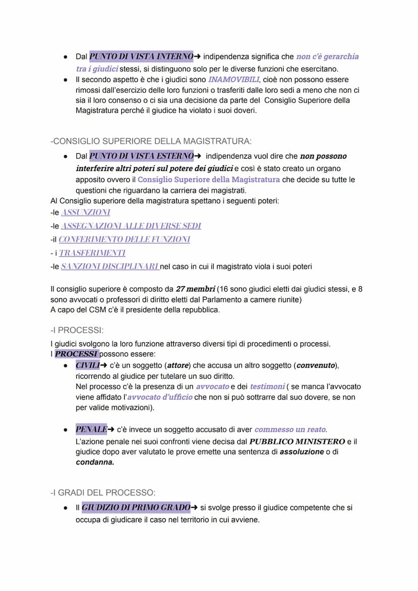 LA MAGISTRATURA
La FUNZIONE GIURISDIZIONALE Consiste nell'amministrare la giustizia ed è
affidata alla MAGISTRATURA ; quest'ultima è un insi