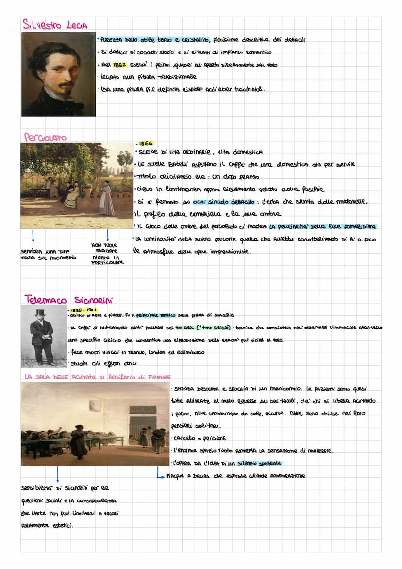ORIGINI:
• PRIMA deu' unita' di 'ItAlle fino AL 1875
• PASSAGGIO DA un Romanticismo di ispirazione storica
I Macchiaioli
Giovanni FATTORI
ON