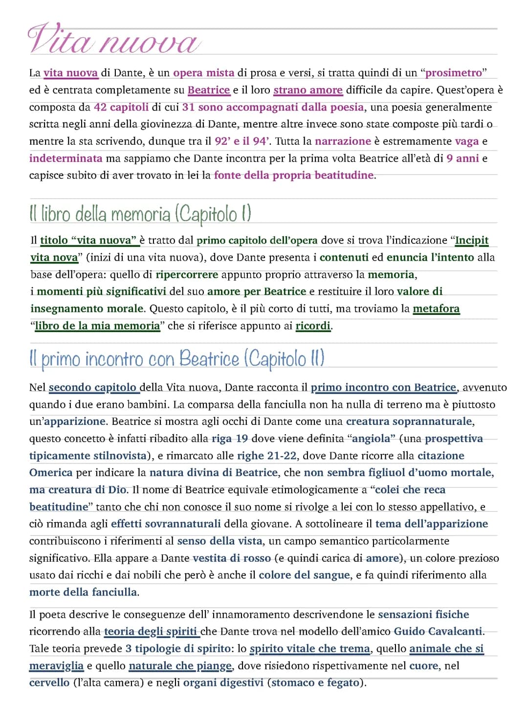 La vita nova di Dante 