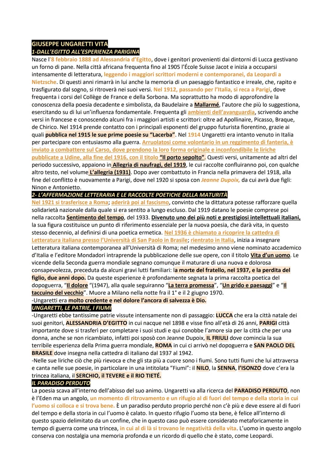 L'ERMETISMO
-La vita sulla terra diventa sempre più in crisi perché tra l'800 e il 900' tutto il settore artistico-letterario,
con lo scoppi