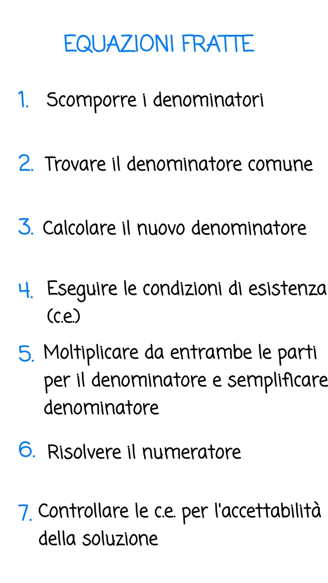 equazioni fratte 