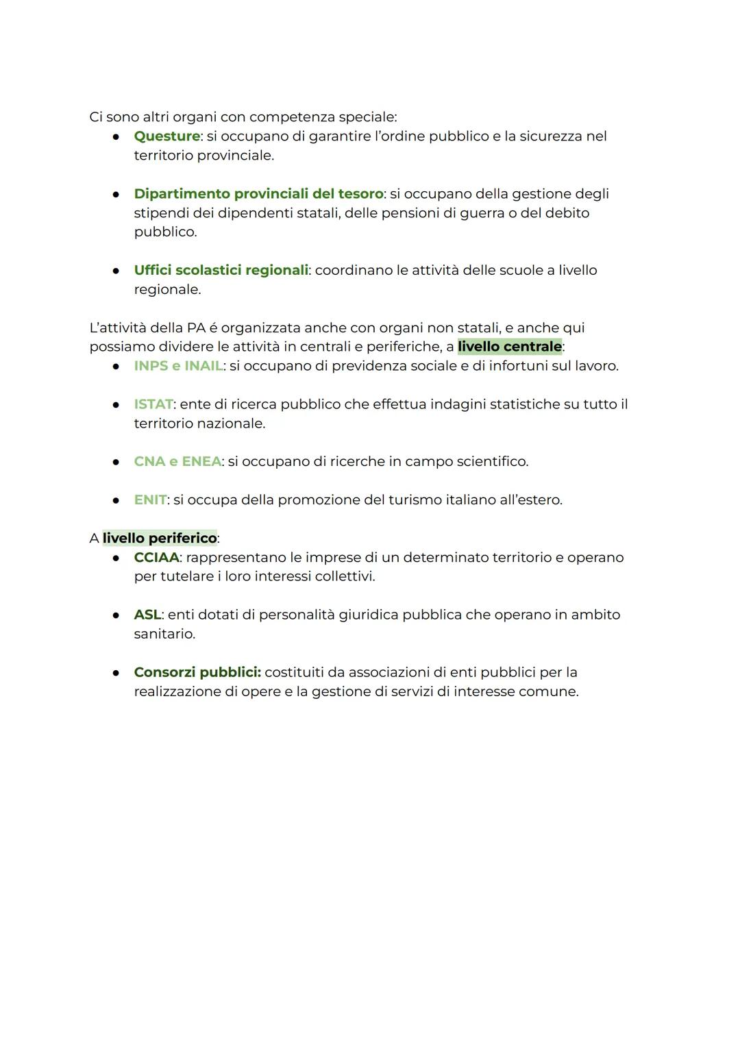 PUBBLICA AMMINISTRAZIONE
È l'insieme di organi appartenenti allo stato e operano con l'obiettivo di soddisfare
i bisogni della collettività.