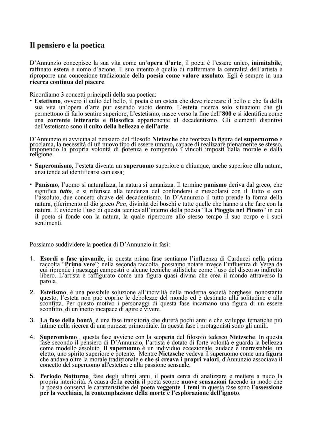 Gabriele D'Annunzio
Gabriele D'Annunzio fu scrittore, poeta, drammaturgo, militare, politico, simbolo del
Decadentismo in Italia e celebre f