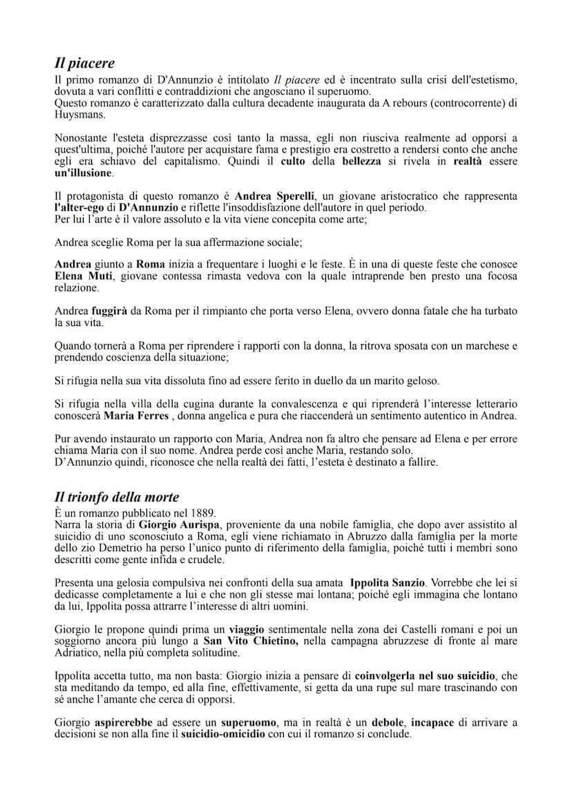 Gabriele D'Annunzio
Gabriele D'Annunzio fu scrittore, poeta, drammaturgo, militare, politico, simbolo del
Decadentismo in Italia e celebre f