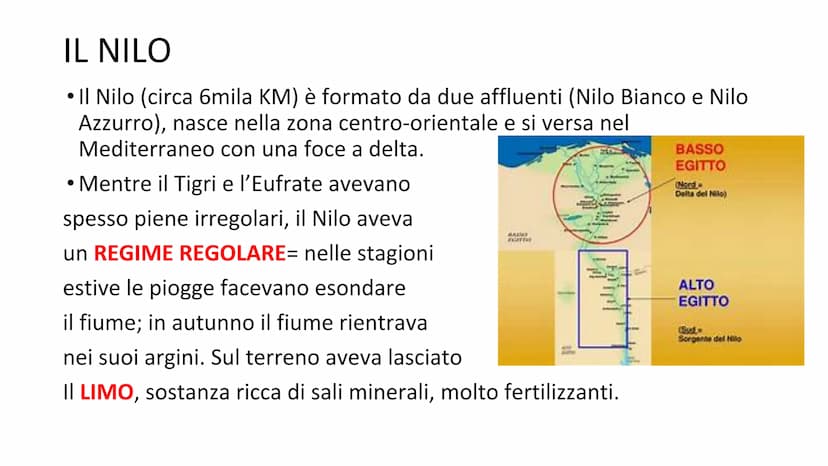 Wlad Ky
14
||1|ool
Fell
GLI EGIZI IL NILO
• Abbiamo già sottolineato l'importanza
dell'acqua per le civiltà antiche (Mezzaluna
fertile)
•Il 