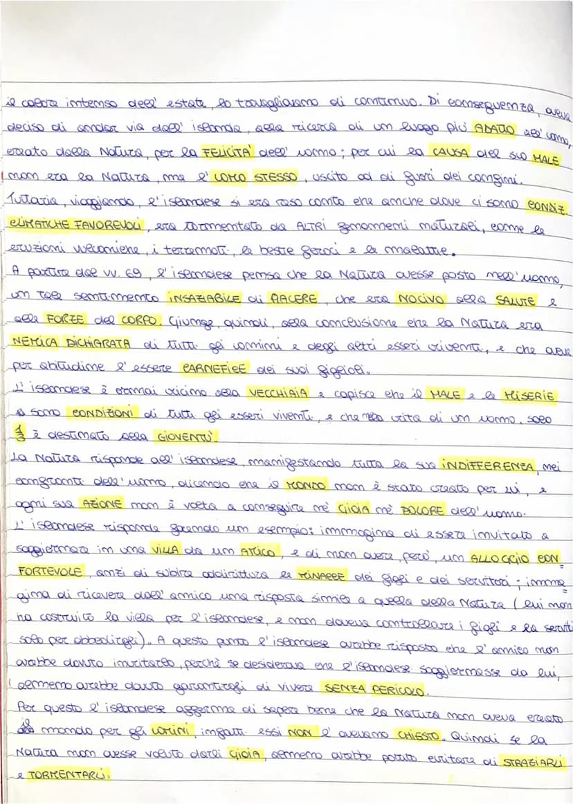 "DIALOGO DELLA NATURA E DI UN ISLANDESE" oli Leoperai.
Uma delle operette morali" più importanti, scritte da Leopardi è il "DIALOGO della
NA