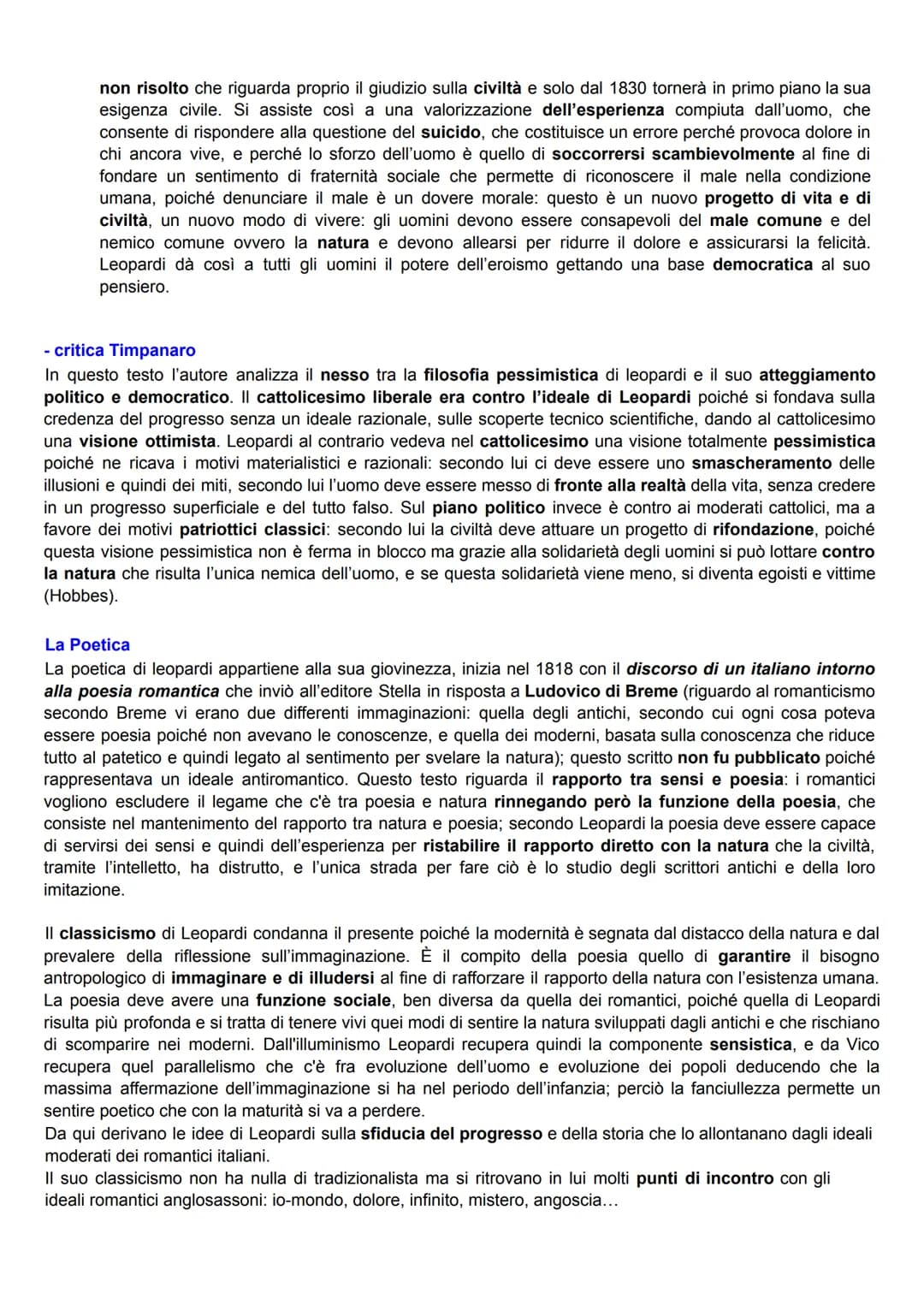 LEOPARDI
La Vita
La vicenda di Leopardi si svolge durante il Romanticismo, egli presenta una posizione totalmente
classicista ma resta sensi