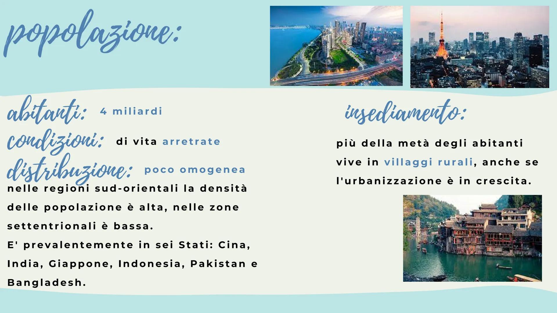 countries

ASIA

ROAD TRIP ITINERARY localizzazione:

emisfero: boreale \ australe
continente più grande, più popoloso e più
densamente abit