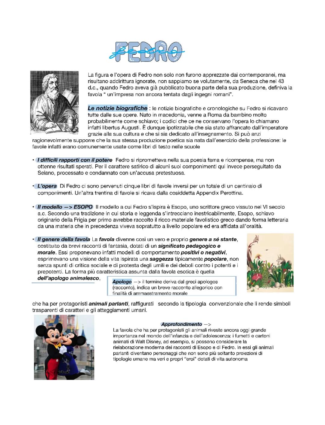 Fedro: Breve Biografia e Curiosità per Bambini