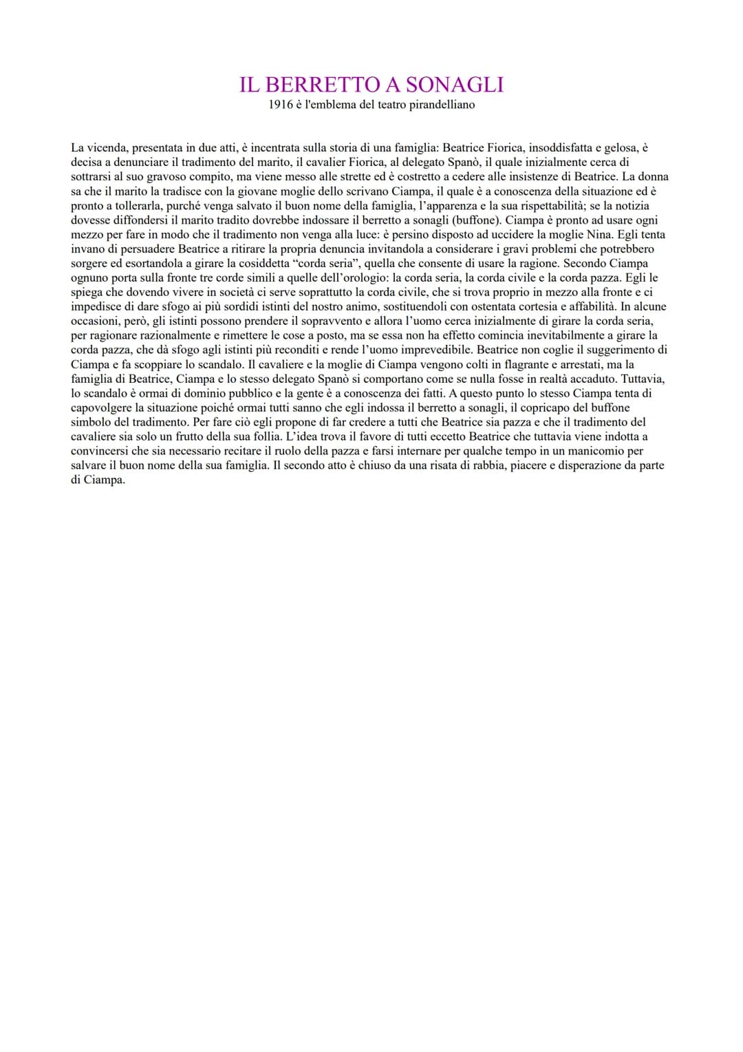 
<h2 id="introduzione">Introduzione</h2>
<p>"Sei personaggi in cerca d'autore" è una opera teatrale scritta nel 1921 e rivisitata dall'autor
