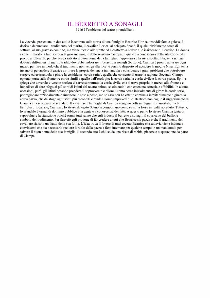
<h2 id="introduzione">Introduzione</h2>
<p>"Sei personaggi in cerca d'autore" è una opera teatrale scritta nel 1921 e rivisitata dall'autor