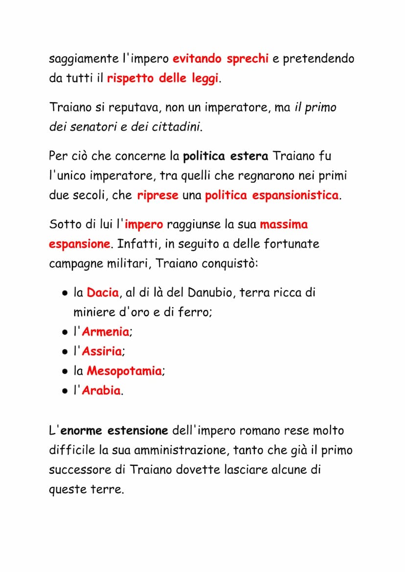Il principato adottivo
Il successore di Nerva fu Traiano che fu adottato
da Nerva come figlio ed erede al fine di evitare lotte
per la succe