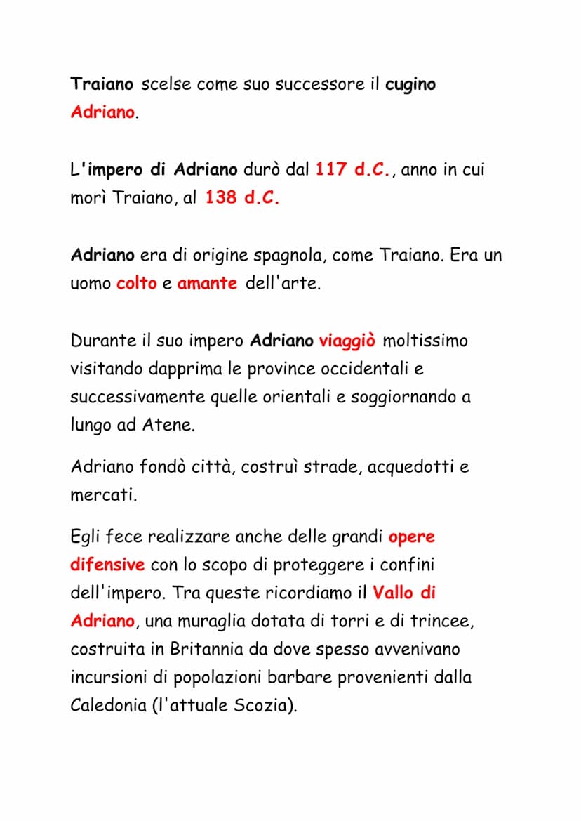 Il principato adottivo
Il successore di Nerva fu Traiano che fu adottato
da Nerva come figlio ed erede al fine di evitare lotte
per la succe