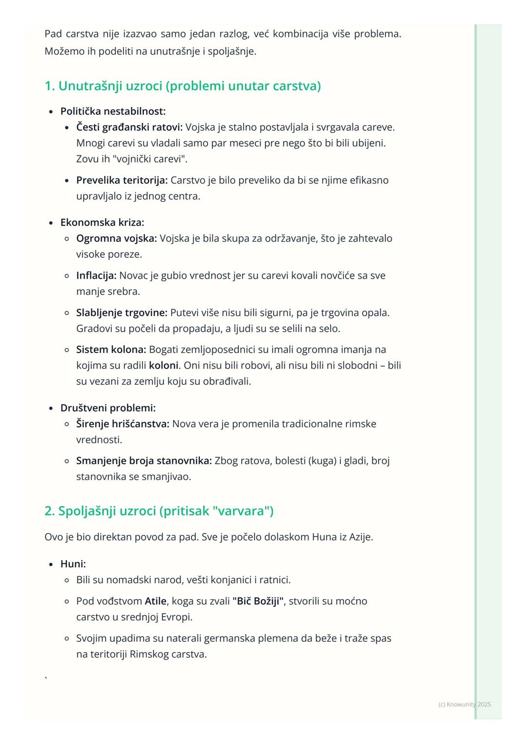 # Pad Zapadnog Rimskog
# Carstva i Velika seoba naroda

Uvod u temu

Rimsko carstvo je bilo ogromno i moćno, ali nije propalo odjednom. Njeg