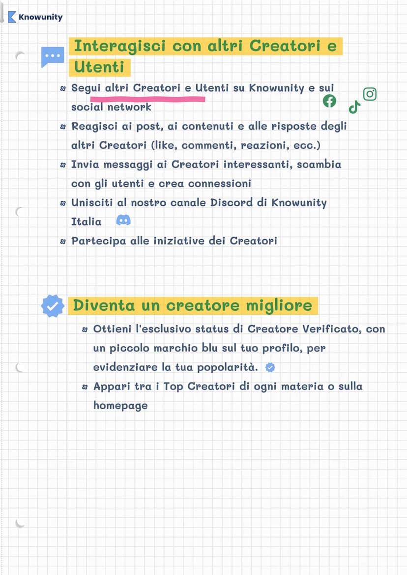 Knowunity
Benvenuti nel Club dei
creatori! Scopri i tuoi
vantaggi Knowunity
Congratulazioni, ora sei un membro
del Club dei Creatori di Know