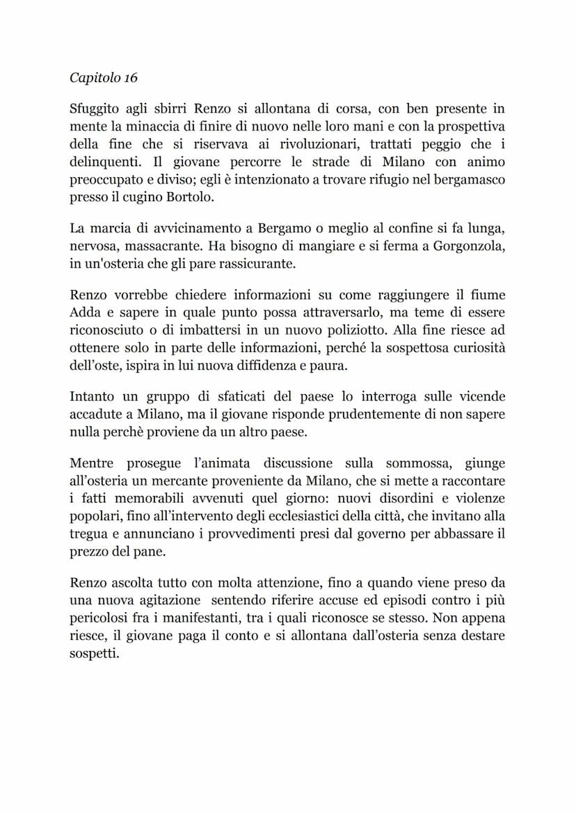 PROMESSI SPOSI
Riassunto Capitoli dal 14 al 18
Capitolo 14
La folla comincia a diradarsi e a dividersi in crocchi, commentando gli
avvenimen