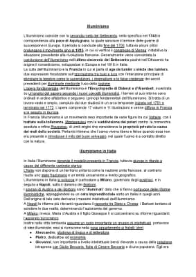 Know Appunti su Illumismo, Goldoni, Alfieri e Parini con opere. Neoclassicismo, preromanticismo e Ugo Foscolo, sempre con opere  thumbnail