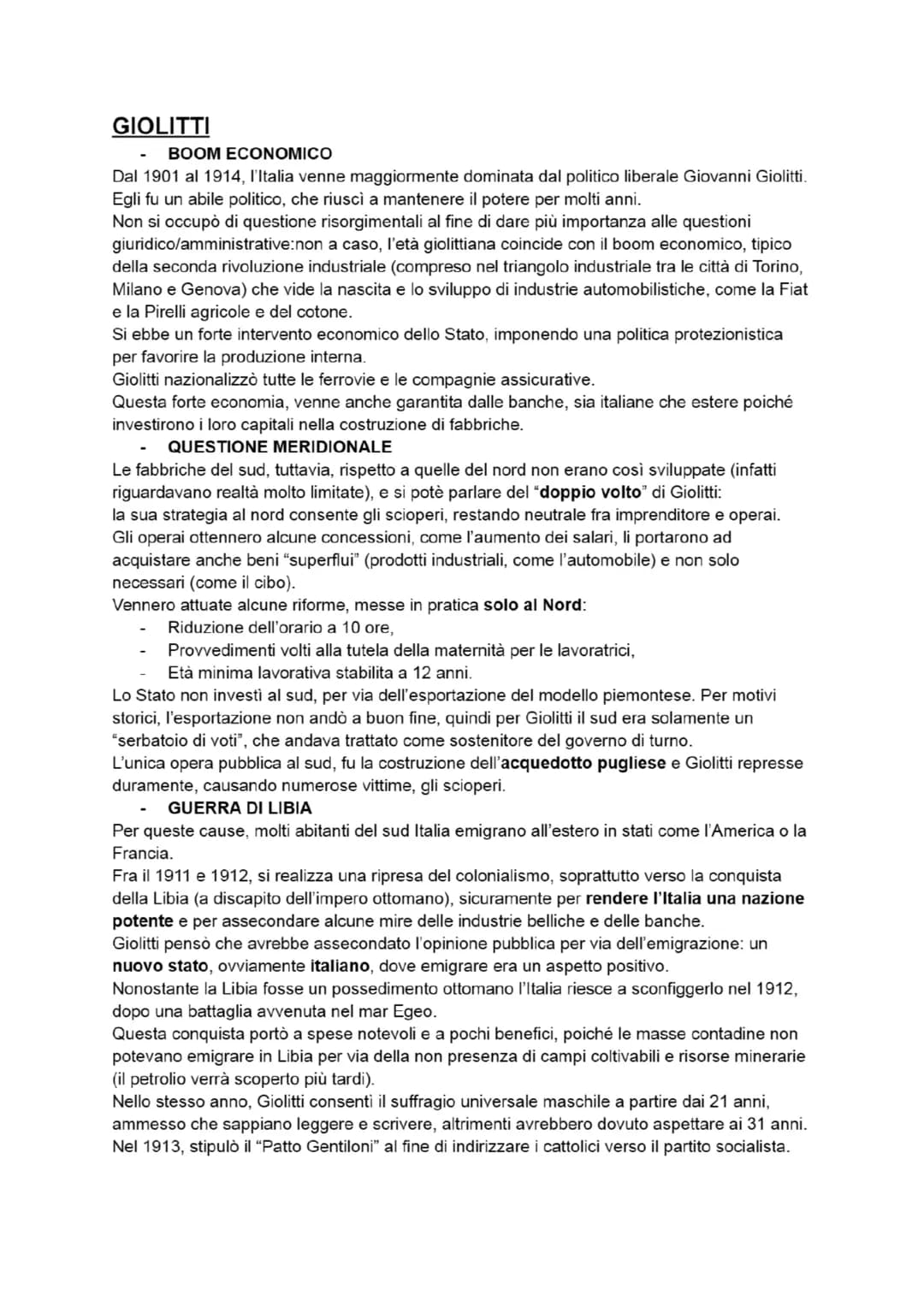 Giolitti, prima guerra mondiale 