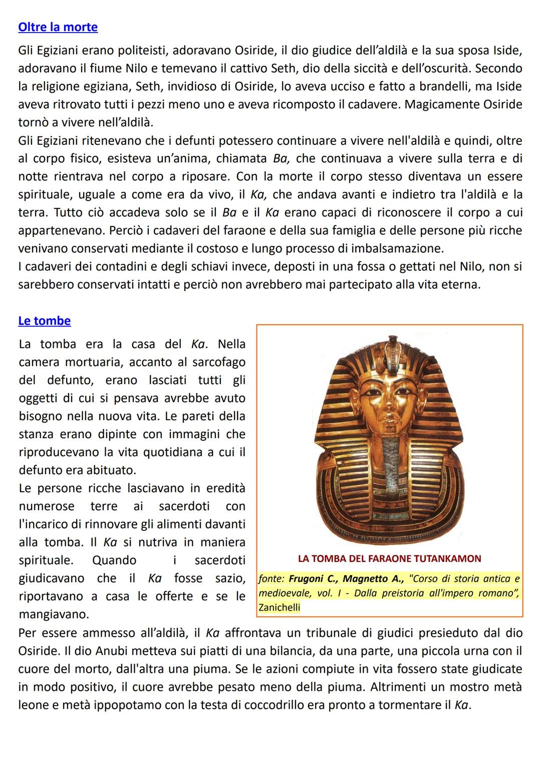 Gli Egiziani
L'Egitto, dono del Nilo
Il grande storico greco Erodoto definì l'Egitto
<<dono del Nilo». Infatti, le periodiche piene del
fium