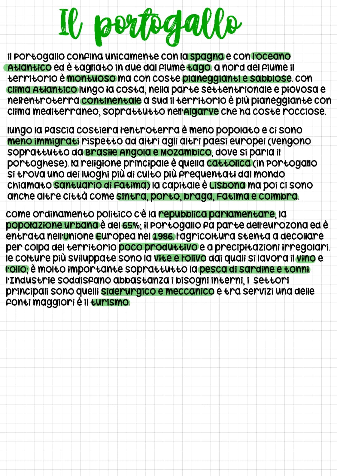 Portogallo: Clima, Confini, Territorio e Popolazione