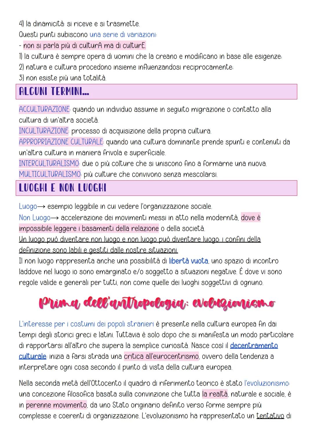 Antropologia
COS'È
Antropologia significa "discorso scientifico sull'essere umano" (dall'unione dei termini
anthropos "uomo" e logos "discor