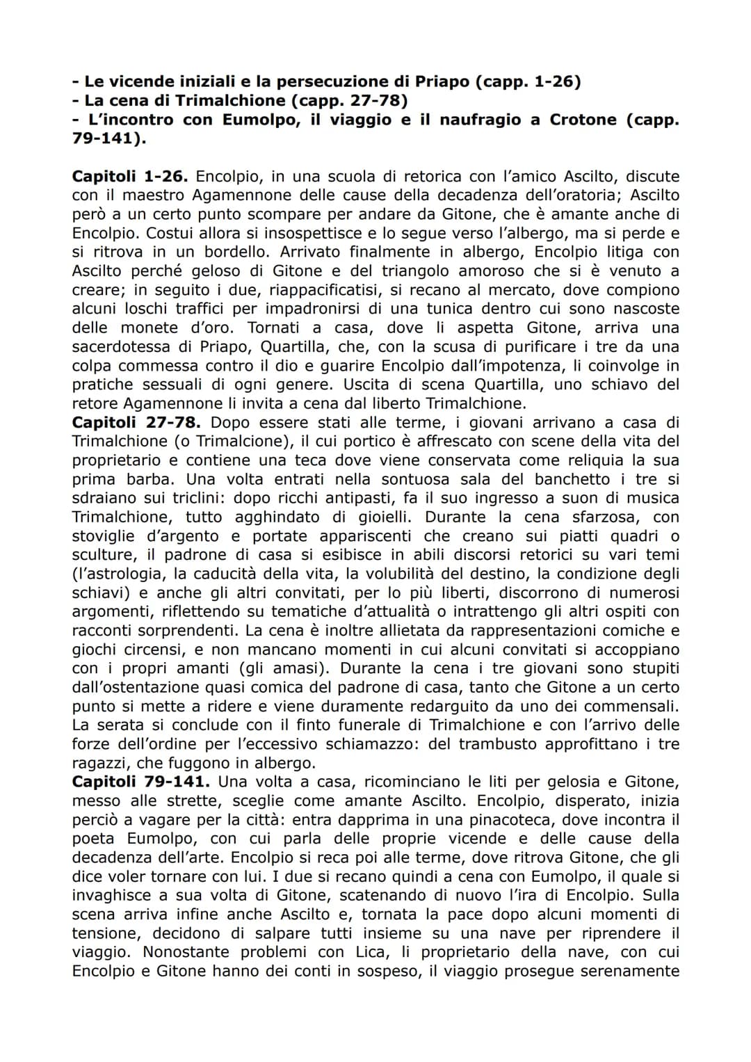 
<p>L'autore del Satyricon viene chiamato, nei manoscritti che lo hanno tramandato, con il nome di Caius (o Titus o Publius) Petronius Arbit