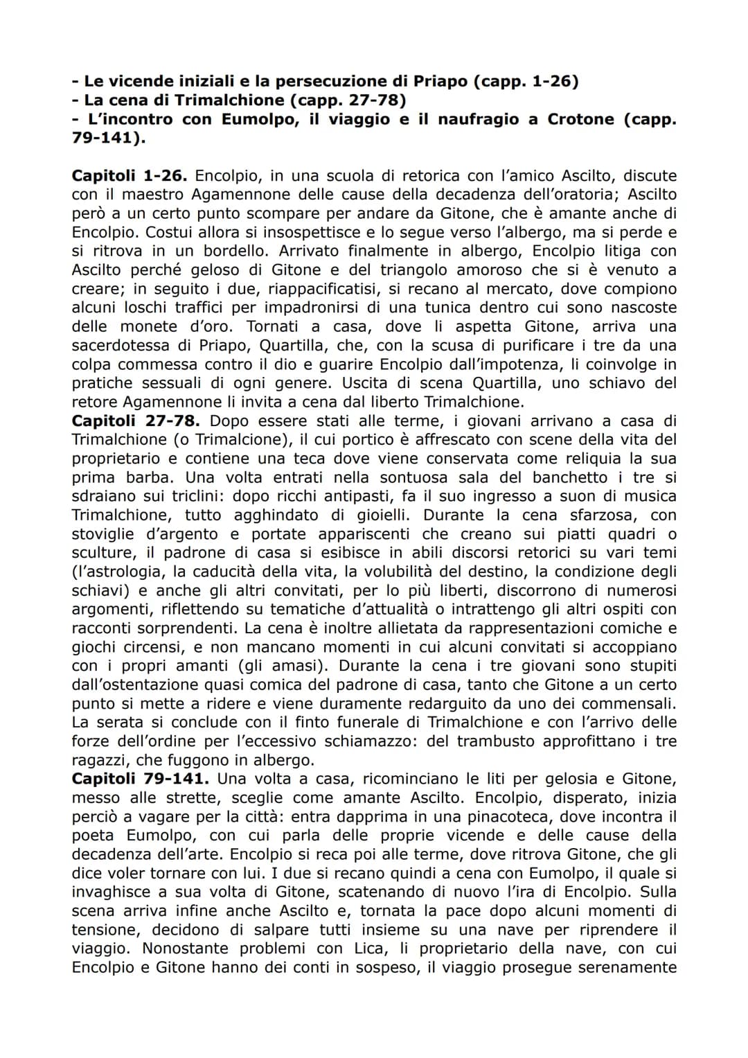 
<p>L'autore del Satyricon viene chiamato, nei manoscritti che lo hanno tramandato, con il nome di Caius (o Titus o Publius) Petronius Arbit