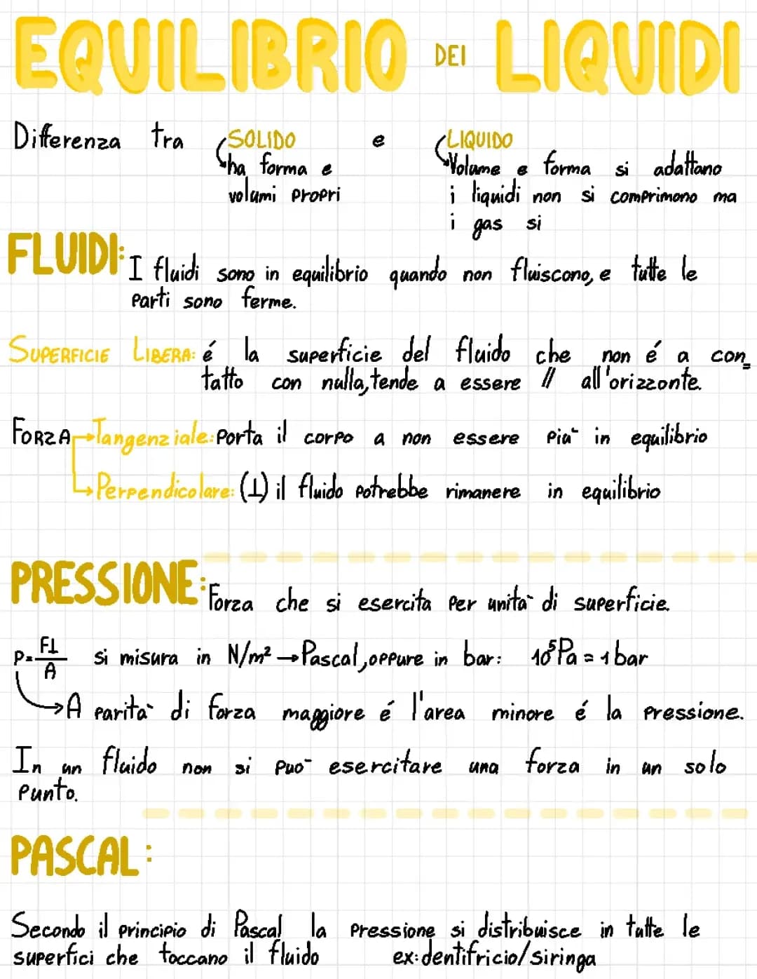 equilibrio dei fluidi
