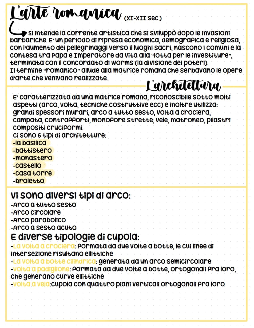 L'arte romanica (XI-XII SEC )
C
Si intende la corrente artistica che si sviluppò dopo le invasioni
barbariche. E' un periodo di ripresa econ