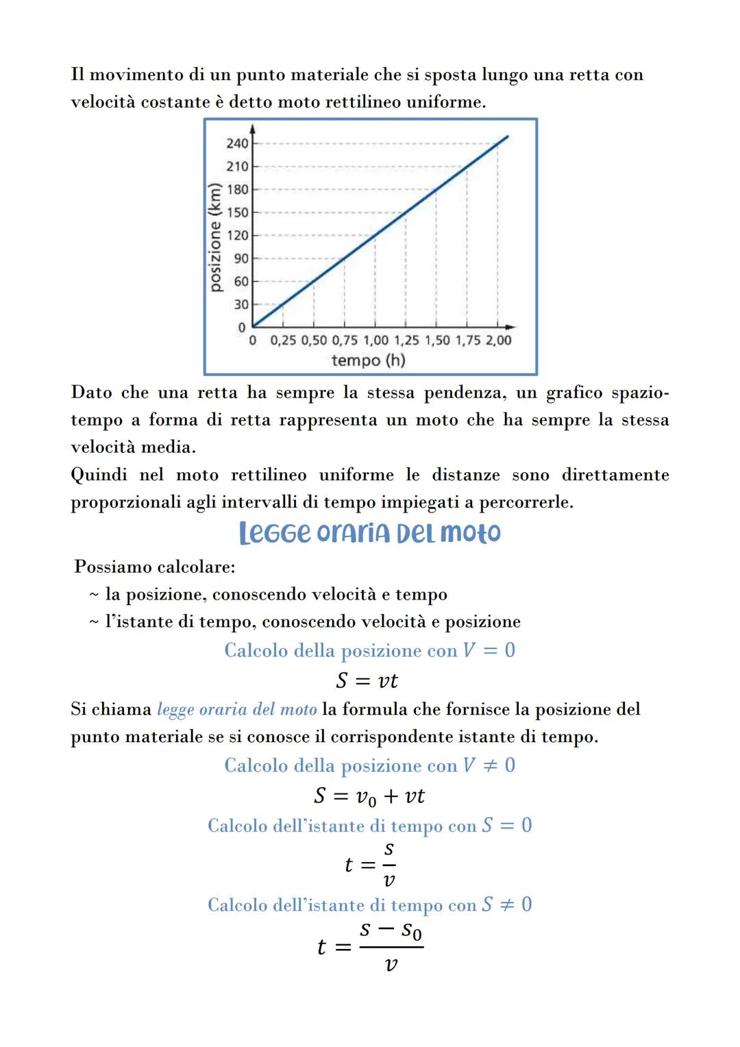 La velocita
Traiettoria
È la linea che unisce le posizioni successive occupate da un punto
materiale in movimento
Sistema Di riferimento
La 
