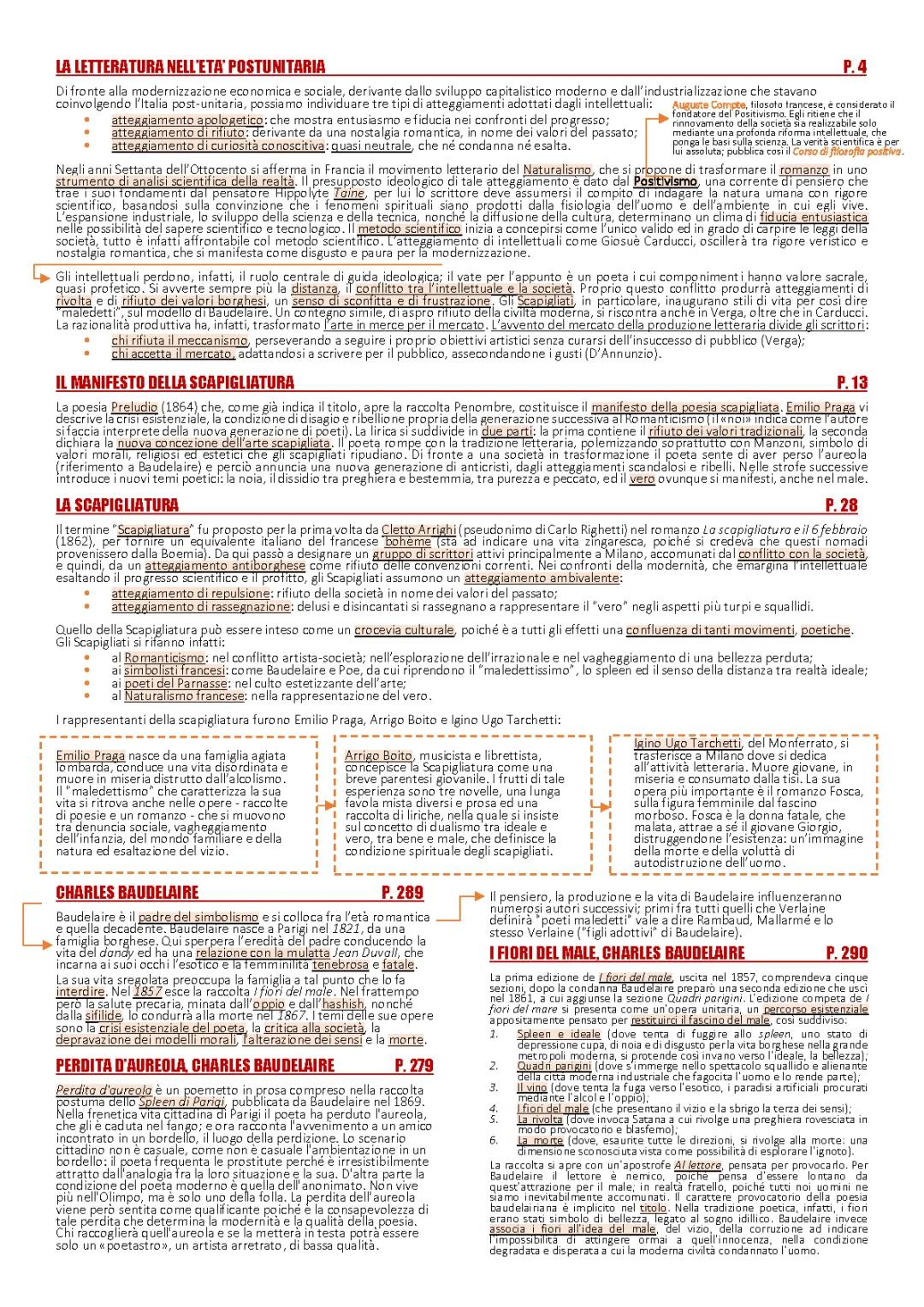 La letteratura nell’età post-unitaria: dalla Scapigliatura al Verismo