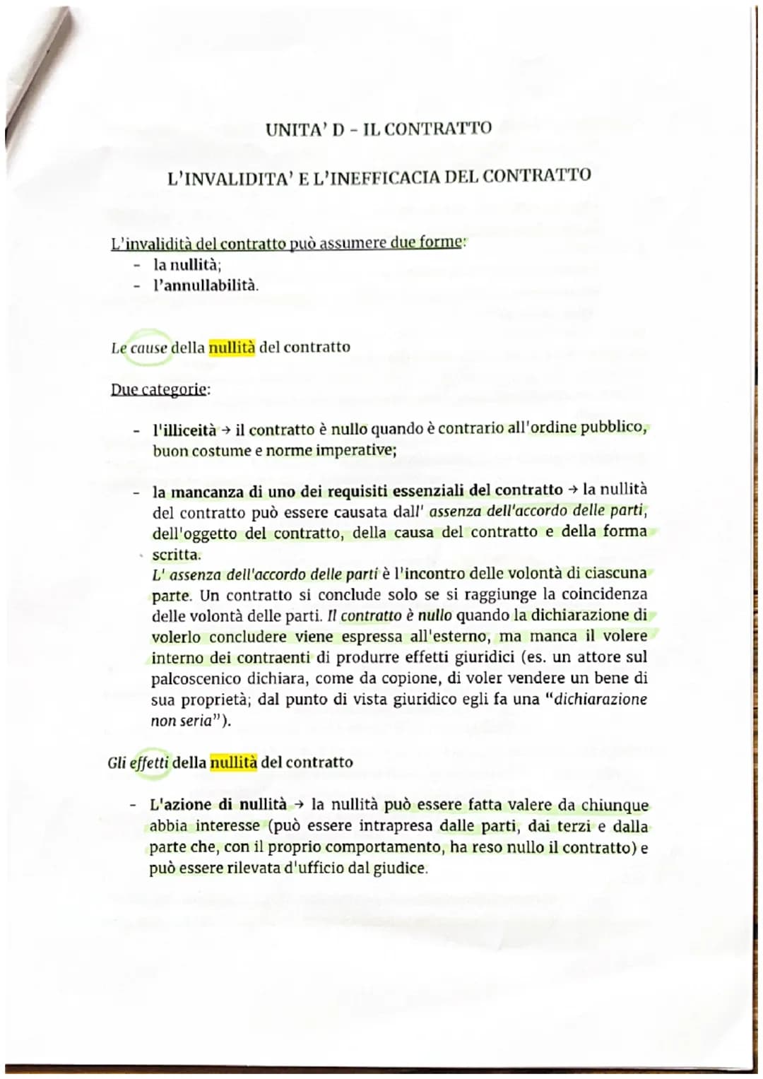 UNITA' DIL CONTRATTO
LEZIONE 1- FORMAZIONE ED EFFETTI DEL CONTRATTO
Il contratto L'accordo di due o più parti per costituire, regolare o
est