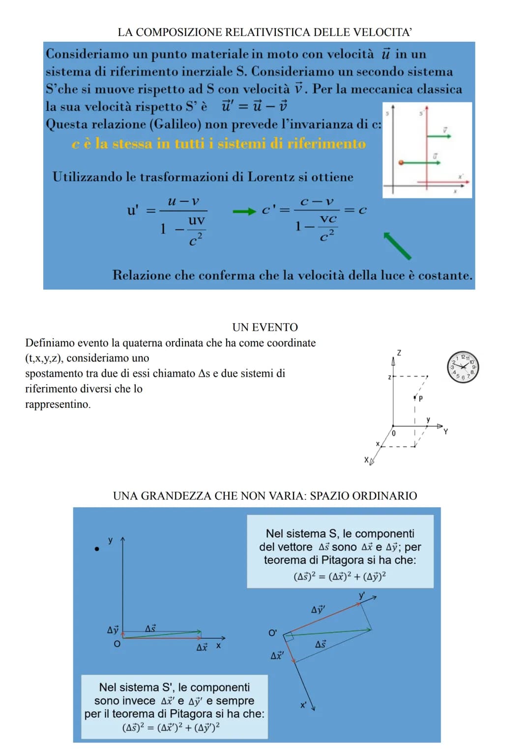 RELATIVITA' RISTRETTA
Definizione Il termine si riferisce al fatto che riguarda una categoria <<ristretta» di moti, quelli studiati
rispetto