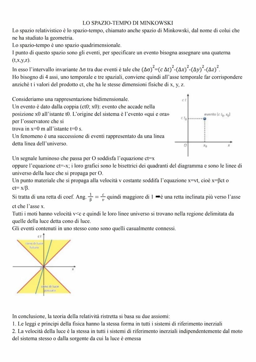 RELATIVITA' RISTRETTA
Definizione Il termine si riferisce al fatto che riguarda una categoria <<ristretta» di moti, quelli studiati
rispetto