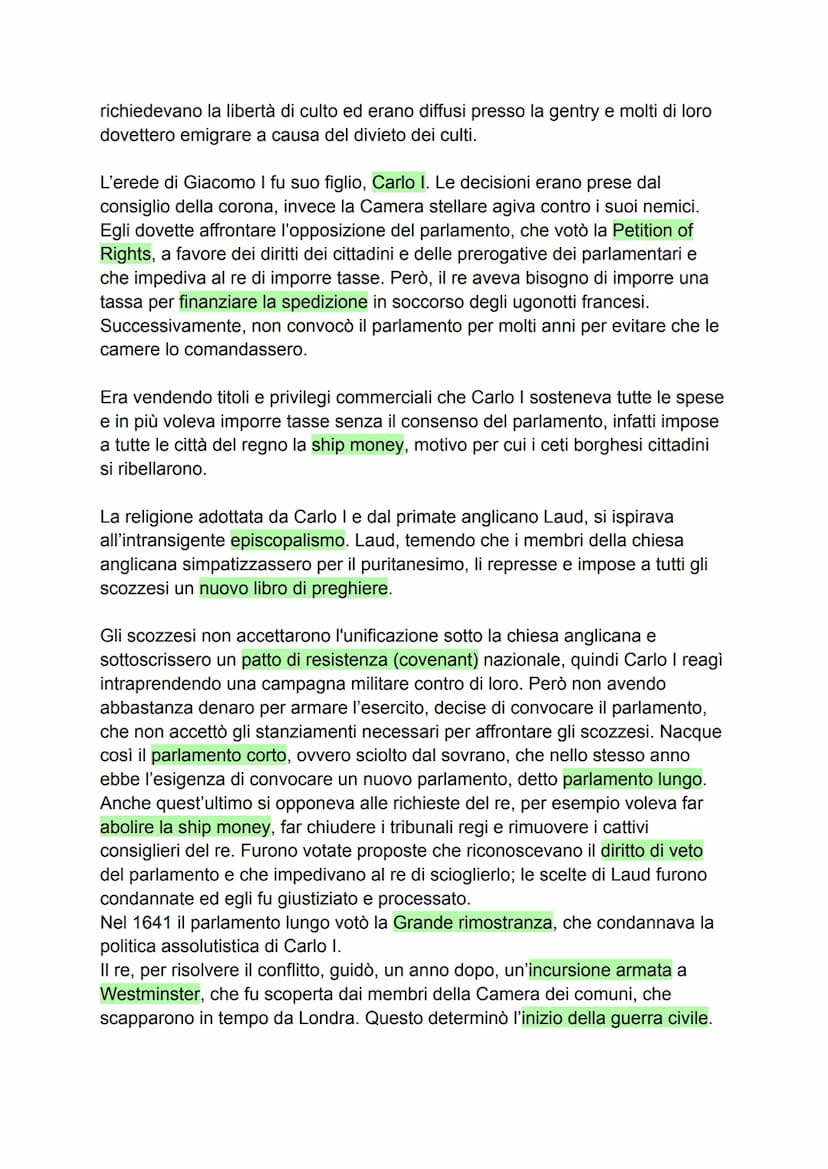 L'INGHILTERRA DEGLI STUART
La società inglese era stratificata in base al rango, ovvero al ceto di
appartenenza. Al vertice c'era la grande 