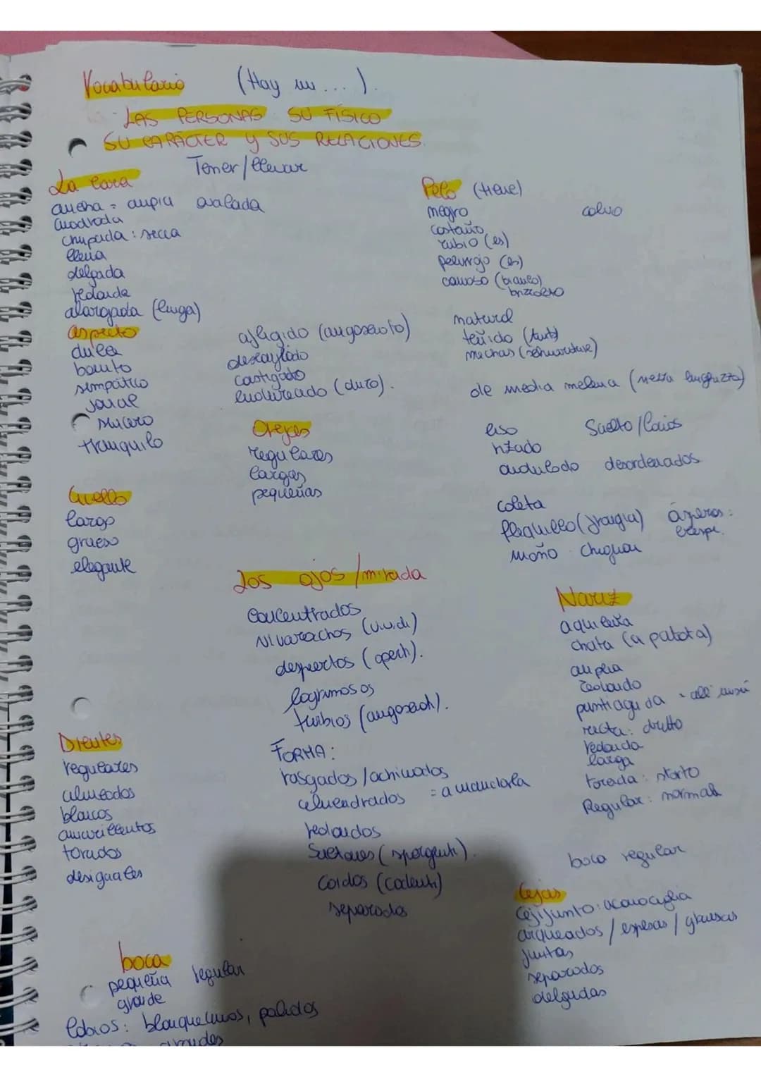 <h2 id="descripcinfsica">Descripción física</h2>
<p>En este texto se describen las características físicas de una persona, incluyendo su ros