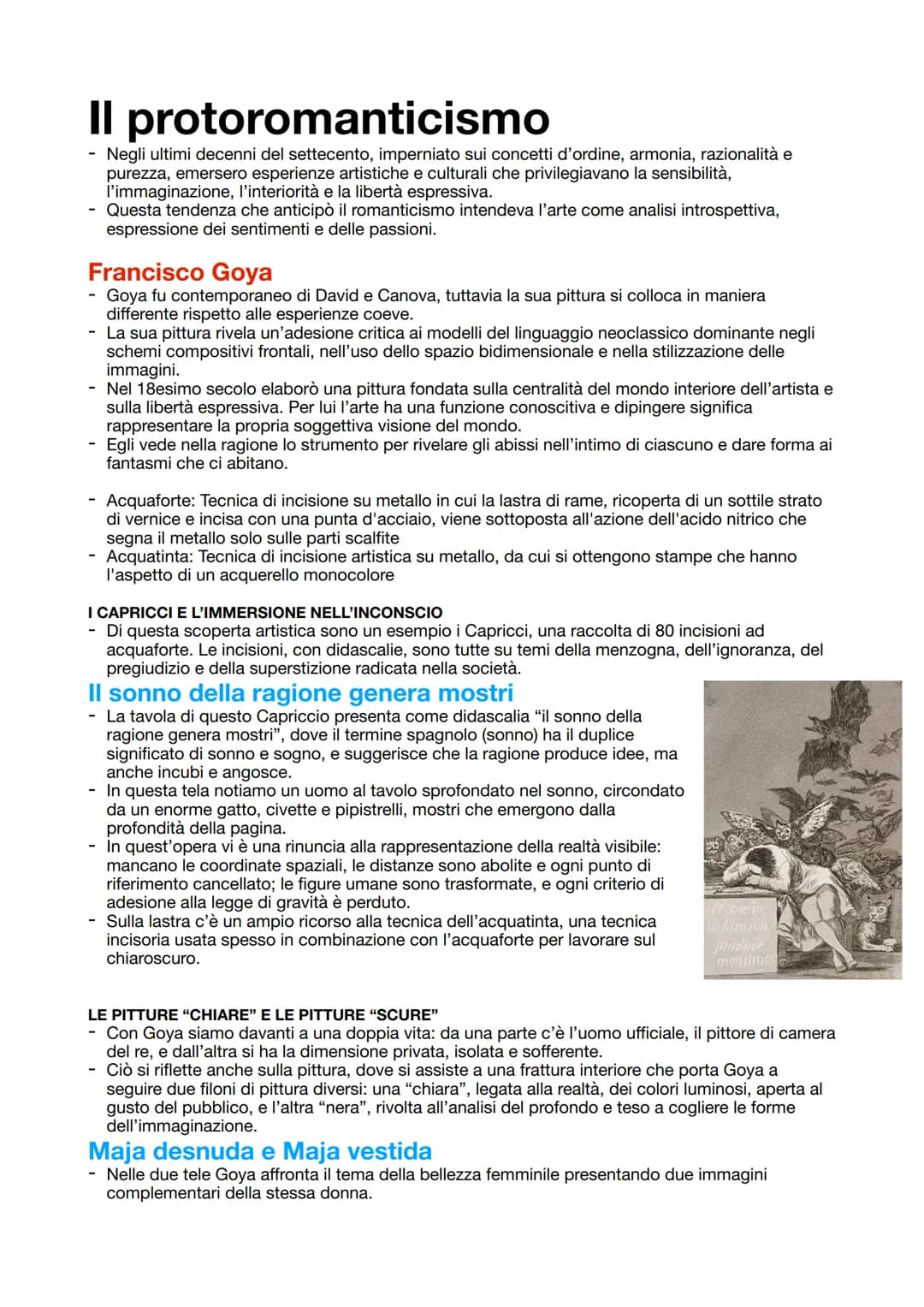 Il protoromanticismo
Negli ultimi decenni del settecento, imperniato sui concetti d'ordine, armonia, razionalità e
purezza, emersero esperie