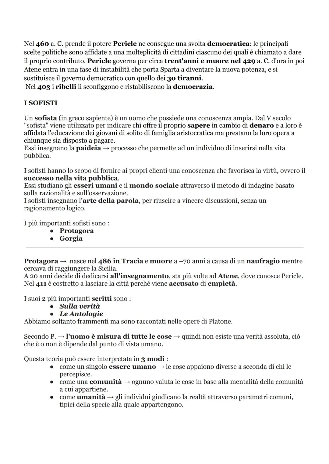 Nel 460 a. C. prende il potere Pericle ne consegue una svolta democratica: le principali
scelte politiche sono affidate a una molteplicità d